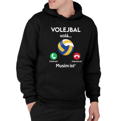 Volejbal volá, musím ísť  - pánska mikina s potlačou