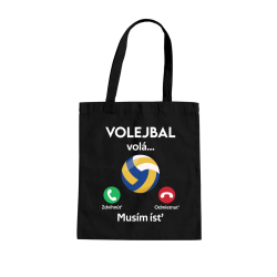 Volejbal volá, musím ísť - taška s potlačou