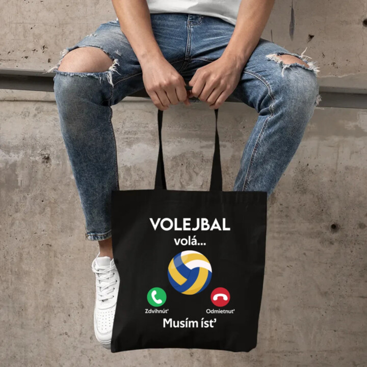 Volejbal volá, musím ísť - taška s potlačou