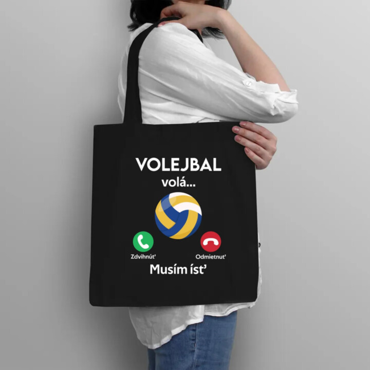 Volejbal volá, musím ísť - taška s potlačou
