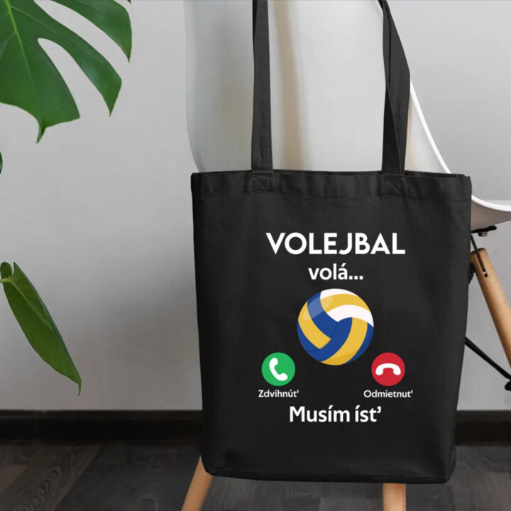 Volejbal volá, musím ísť - taška s potlačou