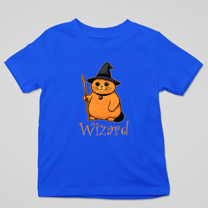 Wizard - mačací čarodejník - detské tričko s potlačou