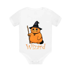Wizard - mačací čarodejník  - body s potlačou