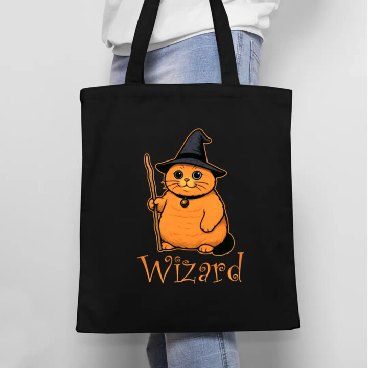 Wizard - mačací čarodejník - taška s potlačou