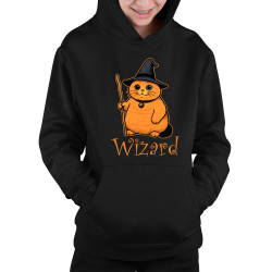 Wizard - mačací čarodejník - detská mikina s kapucňou
