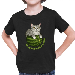 Watermelon - mačka na melóne - detské tričko s potlačou