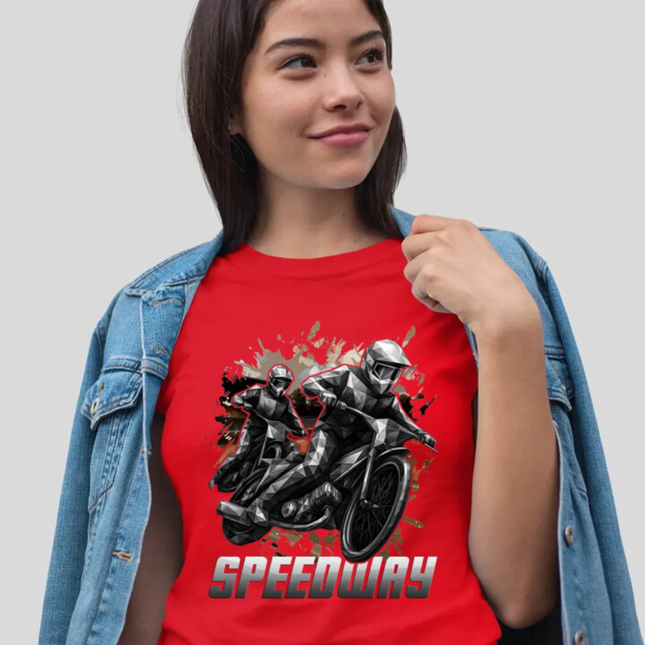 Speedway - plochá dráha - dámske tričko s potlačou
