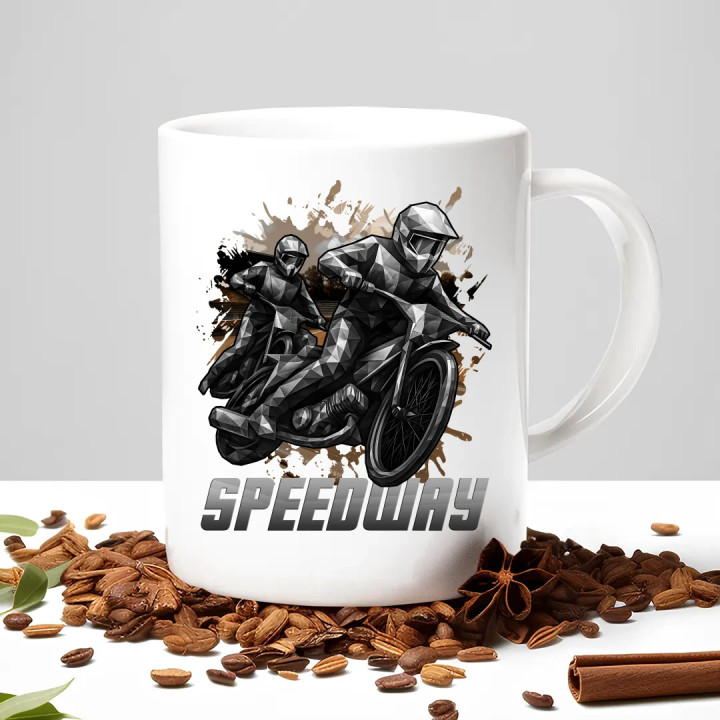 Speedway - plochá dráha - keramický hrnček s potlačou