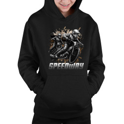 Speedway - plochá dráha - detská mikina s kapucňou