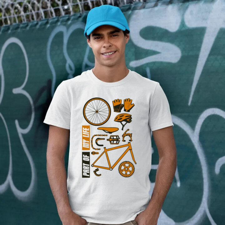 Part of my life - súčasť môjho života - bicykel - pánske tričko s potlačou
