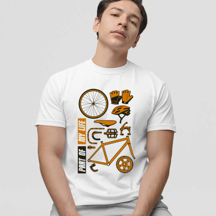 Part of my life - súčasť môjho života - bicykel - pánske tričko s potlačou