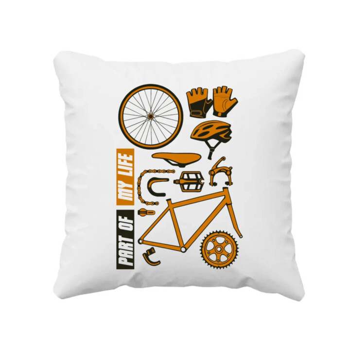 Part of my life - súčasť môjho života - bicykel - vankúš s potlačou