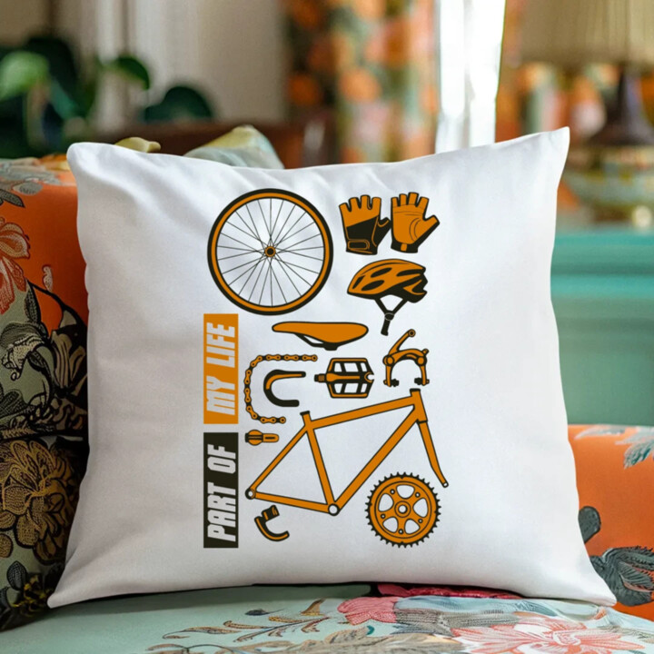 Part of my life - súčasť môjho života - bicykel - vankúš s potlačou