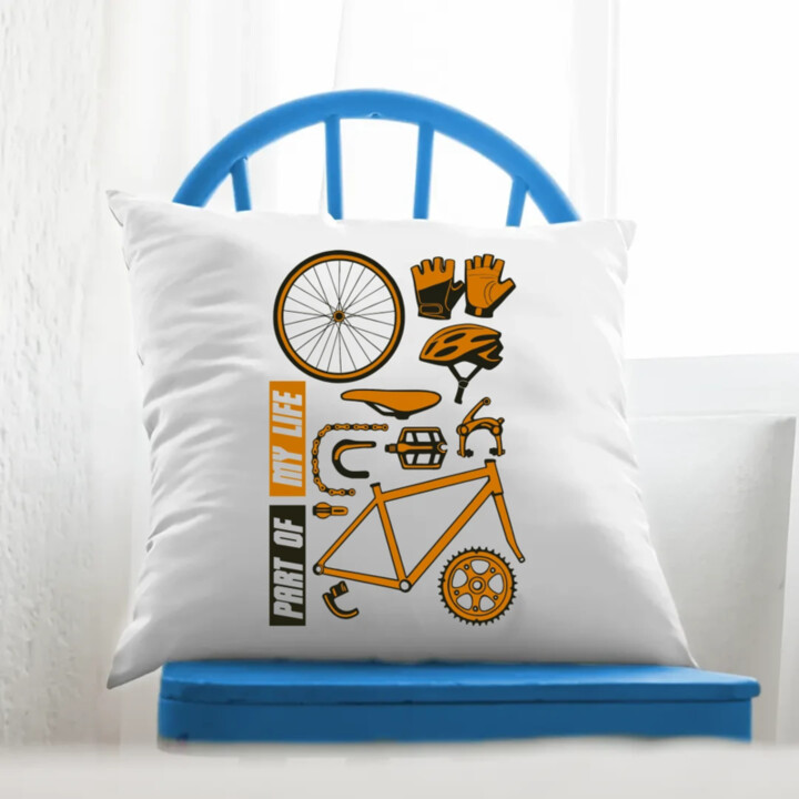 Part of my life - súčasť môjho života - bicykel - vankúš s potlačou