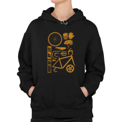 Part of my life - súčasť môjho života - bicykel  - dámska mikina s potlačou