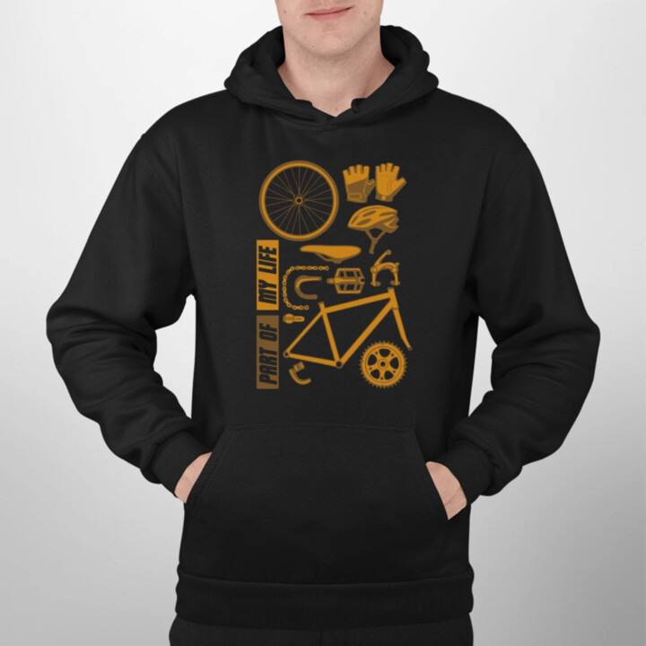Part of my life - súčasť môjho života - bicykel  - pánska mikina s potlačou