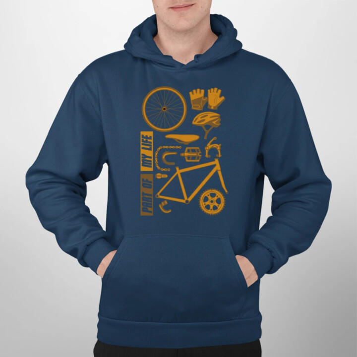 Part of my life - súčasť môjho života - bicykel  - pánska mikina s potlačou