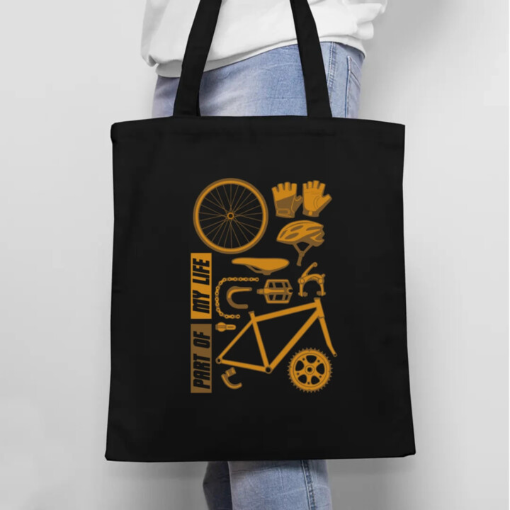 Part of my life - súčasť môjho života - bicykel - taška s potlačou