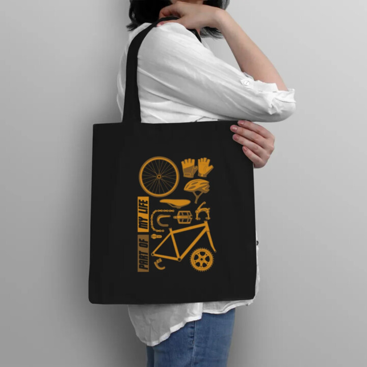 Part of my life - súčasť môjho života - bicykel - taška s potlačou