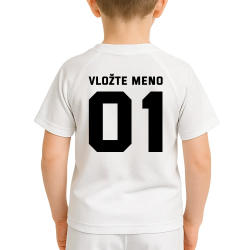 Pretekár s číslom - detské športové tričko s potlačou na chrbte - personalizovaný produkt