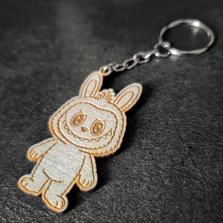 Plyšový Maskot Bubu - prívesok alebo kľúčenka s gravírovaním pre fanúšikov Labubu