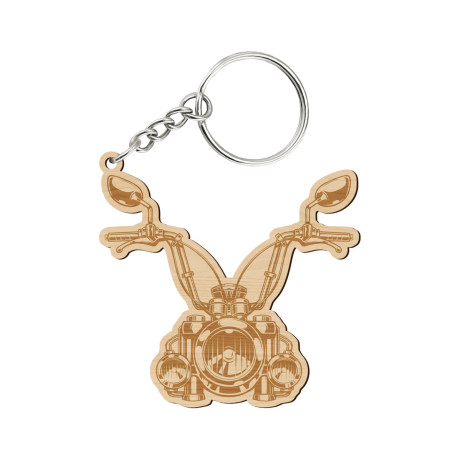 Motorka - prívesok alebo kľúčenka s gravírovaním pre motocyklistu