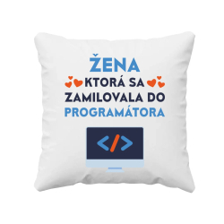 Žena, ktorá sa zamilovala do programátora - vankúš s potlačou