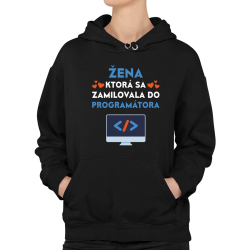 Žena, ktorá sa zamilovala do programátora  - dámska mikina s potlačou