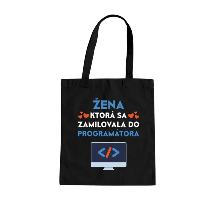 Žena, ktorá sa zamilovala do programátora - taška s potlačou