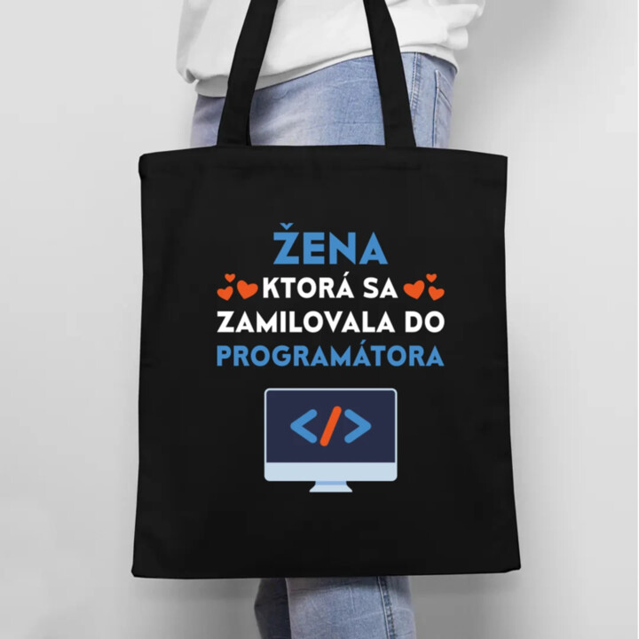 Žena, ktorá sa zamilovala do programátora - taška s potlačou