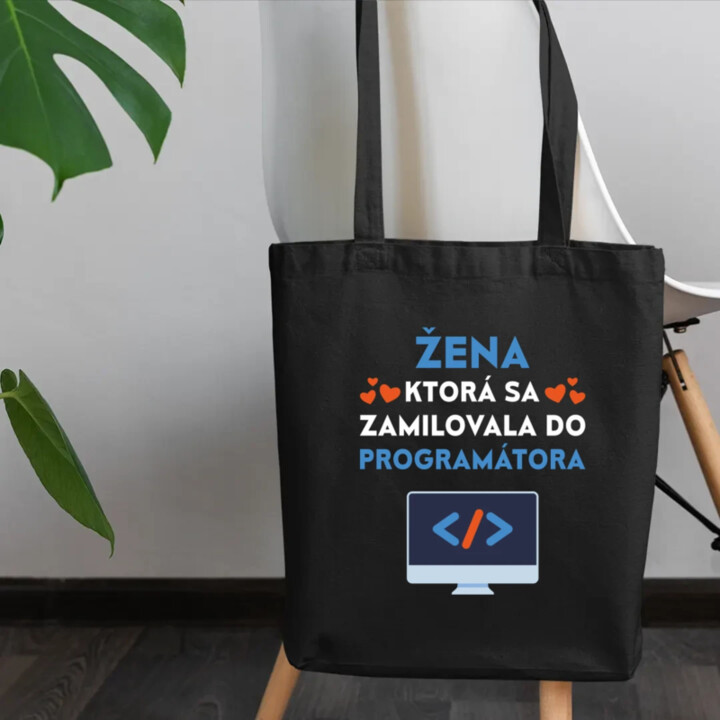 Žena, ktorá sa zamilovala do programátora - taška s potlačou