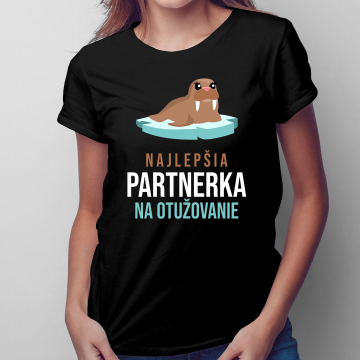 Najlepšia partnerka na otužovanie - dámske tričko s potlačou