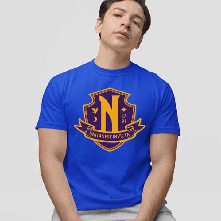 Unitas Est Invicta - Nevermore Academy - pánske tričko s potlačou