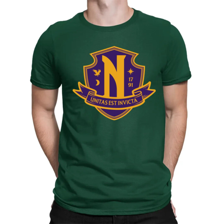 Unitas Est Invicta - Nevermore Academy - pánske tričko s potlačou