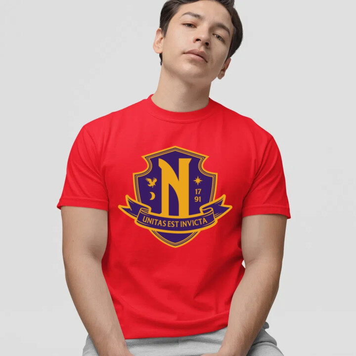 Unitas Est Invicta - Nevermore Academy - pánske tričko s potlačou