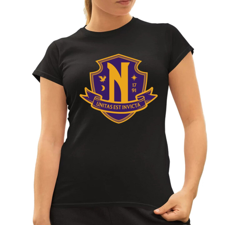Unitas Est Invicta - Nevermore Academy - dámske tričko s potlačou