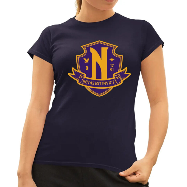 Unitas Est Invicta - Nevermore Academy - dámske tričko s potlačou