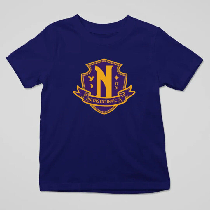 Unitas Est Invicta - Nevermore Academy - detské tričko s potlačou