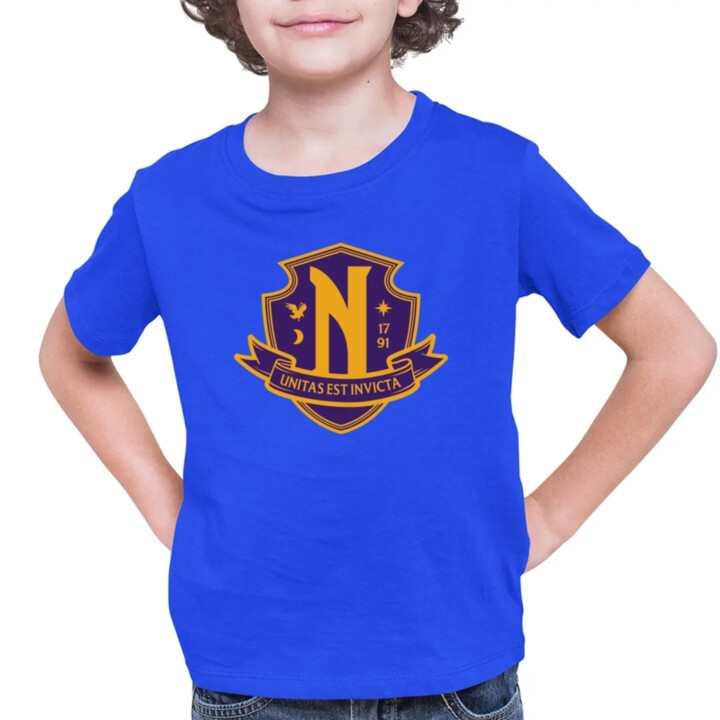 Unitas Est Invicta - Nevermore Academy - detské tričko s potlačou
