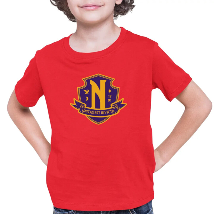 Unitas Est Invicta - Nevermore Academy - detské tričko s potlačou