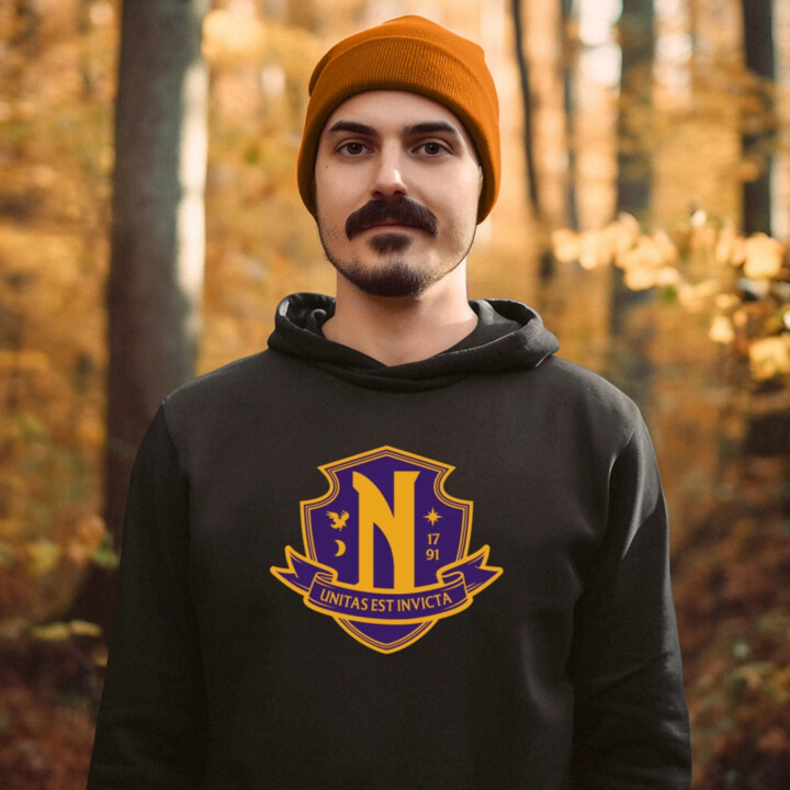 Unitas Est Invicta - Nevermore Academy  - pánska mikina s potlačou