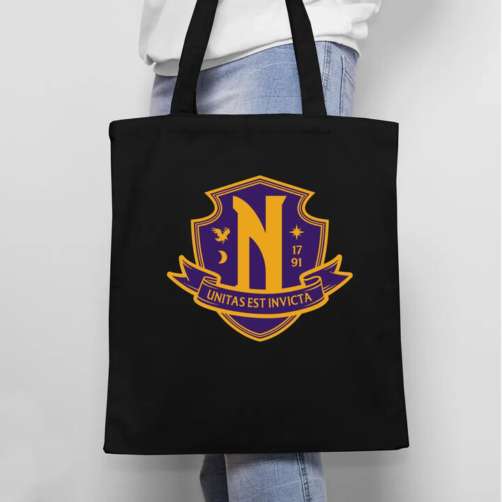 Unitas Est Invicta - Nevermore Academy - taška s potlačou