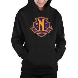 Unitas Est Invicta - Nevermore Academy - detská mikina s kapucňou