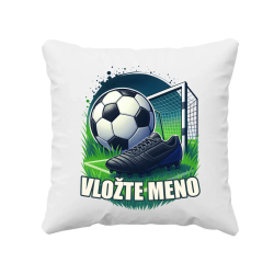Futbal (meno) - lopta a ihrisko - vankúš s potlačou - personalizovaný produkt