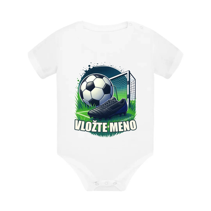 Futbal (meno) - lopta a ihrisko  - body s potlačou - personalizovaný produkt