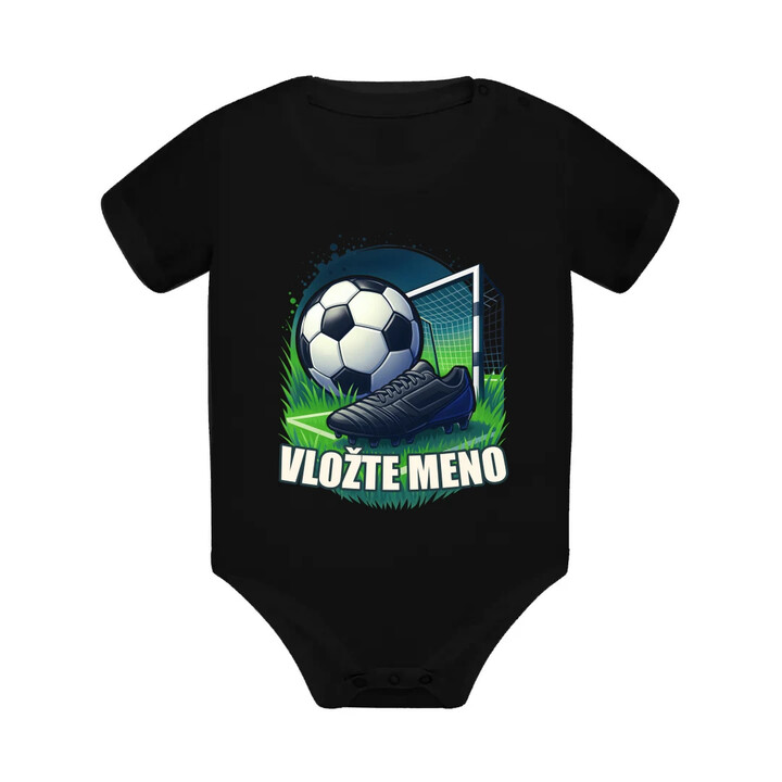 Futbal (meno) - lopta a ihrisko  - body s potlačou - personalizovaný produkt