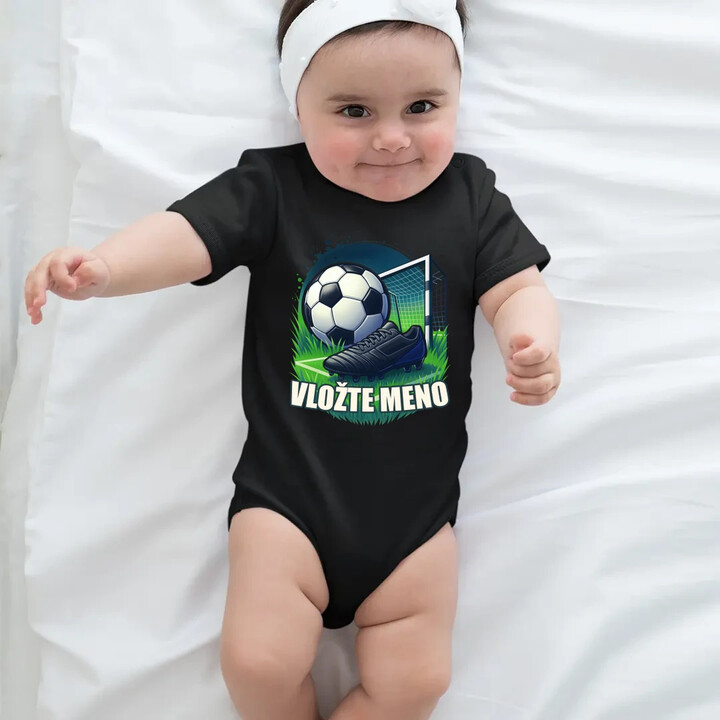 Futbal (meno) - lopta a ihrisko  - body s potlačou - personalizovaný produkt