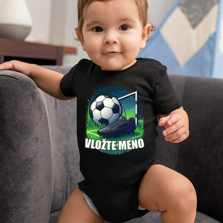 Futbal (meno) - lopta a ihrisko  - body s potlačou - personalizovaný produkt