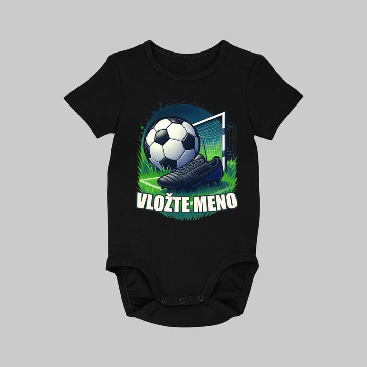 Futbal (meno) - lopta a ihrisko  - body s potlačou - personalizovaný produkt