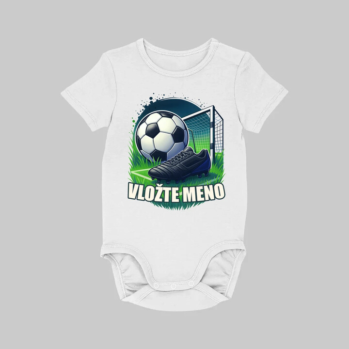Futbal (meno) - lopta a ihrisko  - body s potlačou - personalizovaný produkt